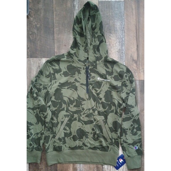 NWT Men's Champion AOP Global Explorer French Terry Men's Fleece Hoodie, Small - Picture 4 of 10